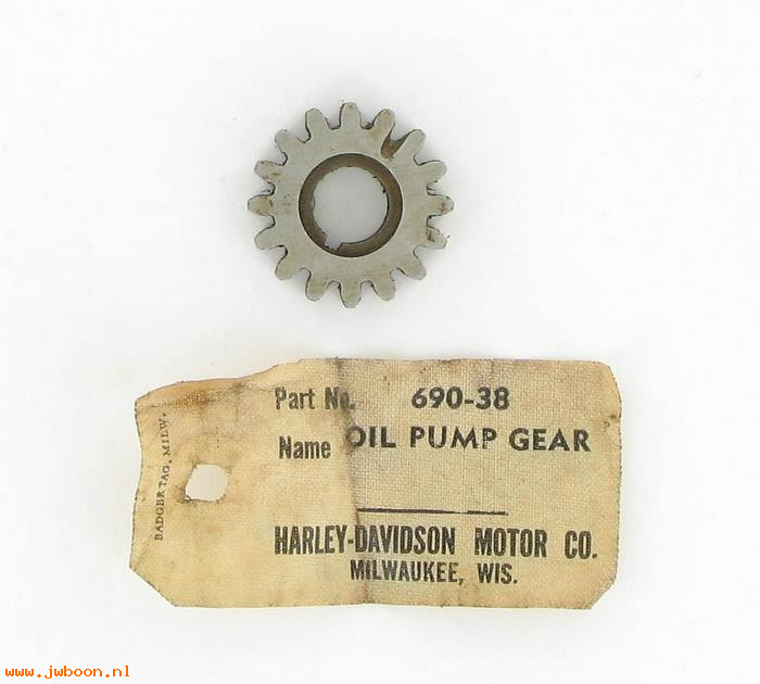     690-38 (26321-38): Gear, scavenger pump - use with chain oiler - NOS - WL, UL