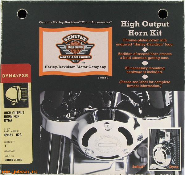   69181-02A (69181-02A): High output horn kit - NOS - FXD, Dyna '96-