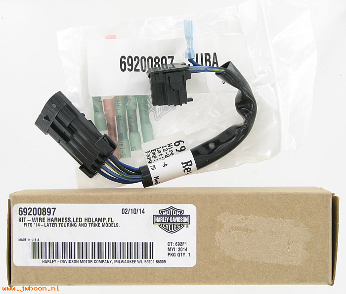   69200897 (69200897): Adapter harness, LED headlamp - NOS - FLHR/X.  Touring, Trike