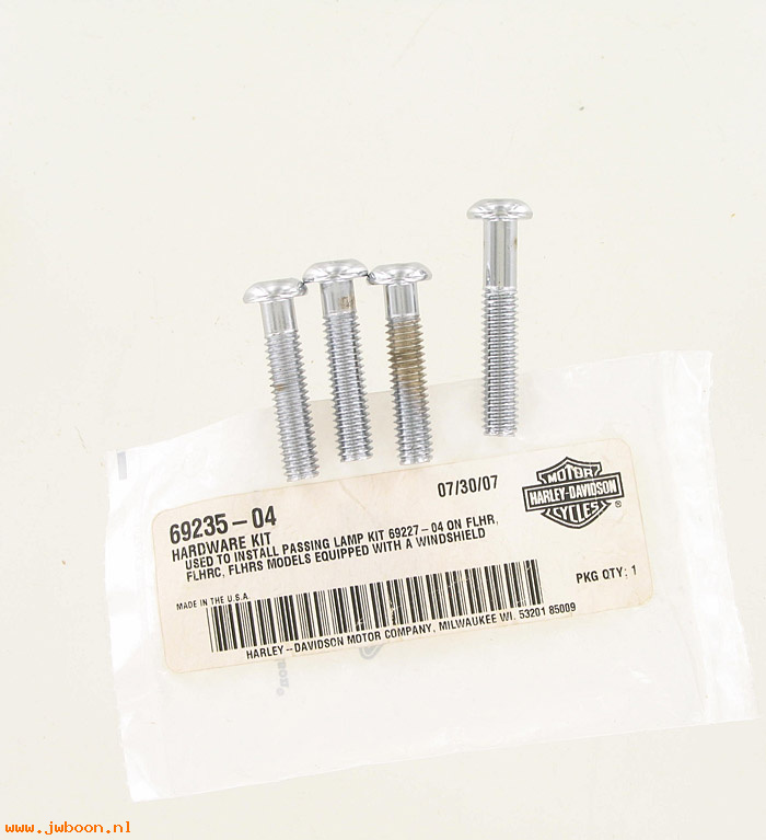   69235-04 (69235-04): Passing lamp hardware kit for 69227-04(A) - NOS - FLHRS '04-