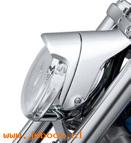   69236-04 (69236-04): Contoured headlamp trim visor - NOS - V-rod,VRSCA,VRSCAW,VRSCX