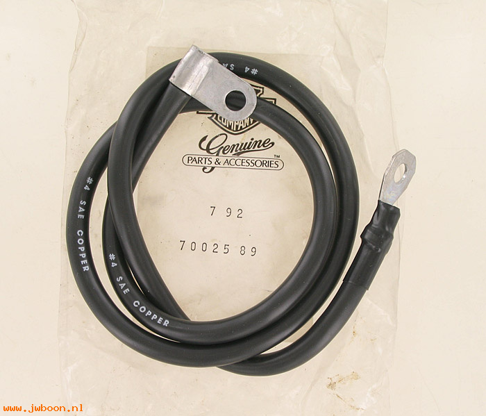   70025-89 (70025-89): Battery cable - NOS - FLHTP 89-94, Electra Glide Police
