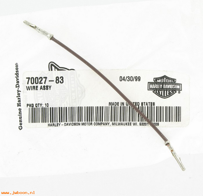   70027-83 (70027-83): Wire, to front right handlebar switch/directional - NOS - XL, FXR