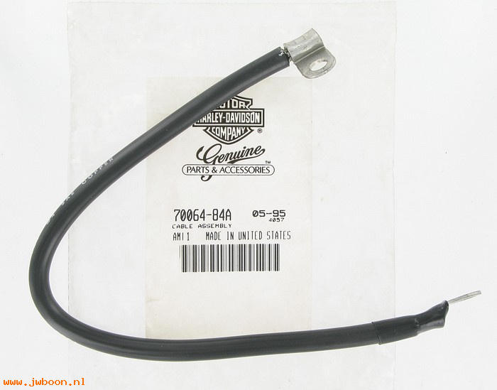   70064-84A (70064-84A): Cable - battery to solenoid - NOS - Softail 84-88.FLTC, FLHTP