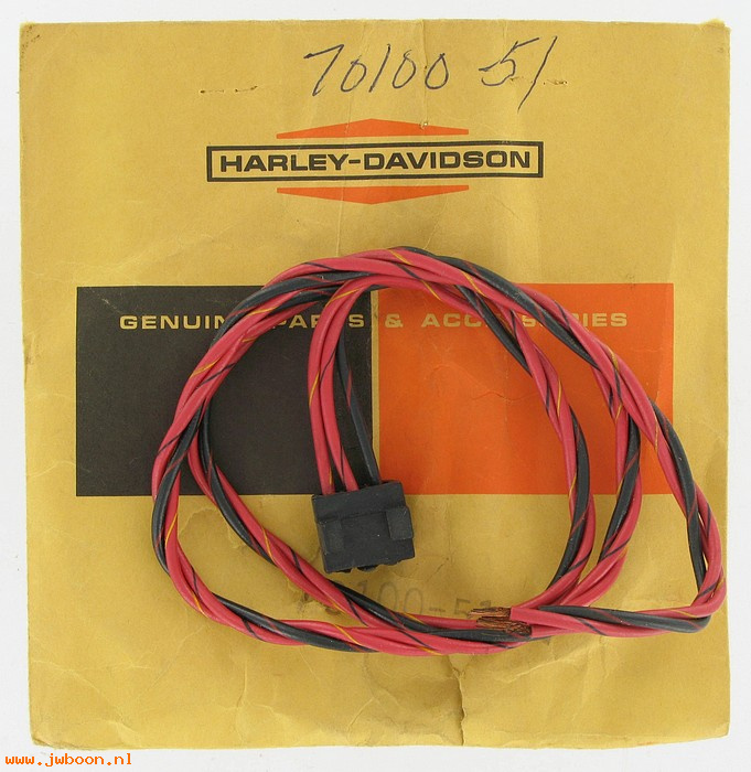   70100-51 (70100-51): Cable, headlamp toggle switch - rigid bars - NOS - K,KH,XL 52-64