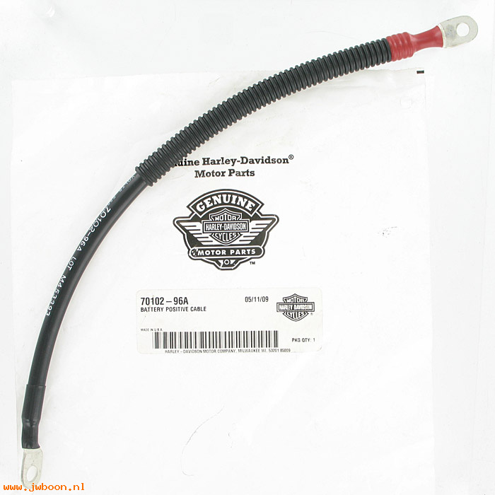   70102-96A (70102-96A): Battery cable - positive - NOS - FXD, Dyna 96-05