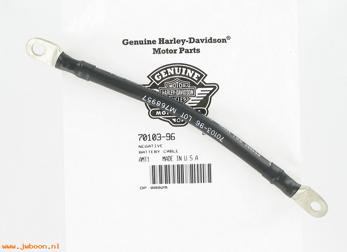   70103-96 (70103-96): Negative battery cable - NOS - FXD, Dyna 96-03