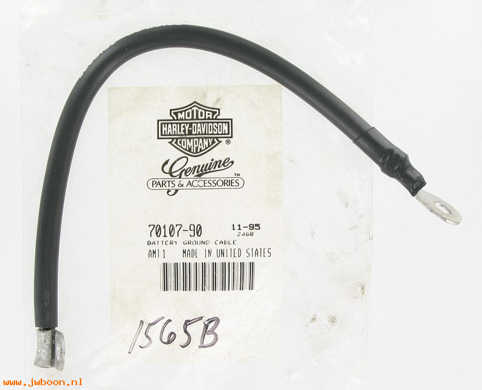   70107-90 (70107-90): Battery ground cable - NOS - FXD, Dyna 91-94