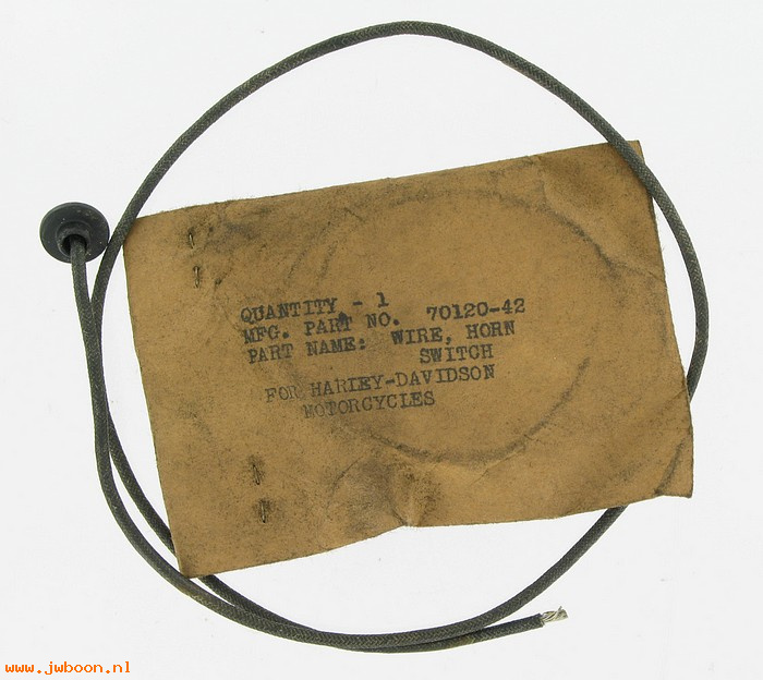   70120-42 (70120-42): Wire, horn switch - NOS - XA 1942