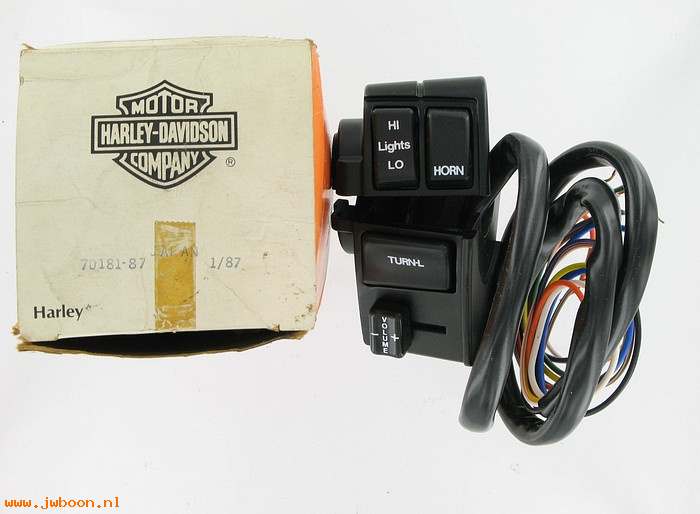   70181-87 (70181-87): Switch assy. kit - left - NOS - Touring. FLTC, FLHTC, FXRT 1987
