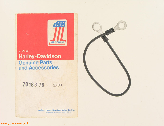   70183-78 (70183-78): Ground strap - regulator - NOS - Sportster Ironhead XL 1978, AMF
