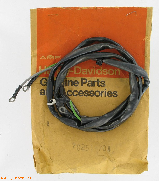   70251-70A (70251-70A): Cable,generator to regulator - NOS- Sportster Ironhead XLCH 70-72