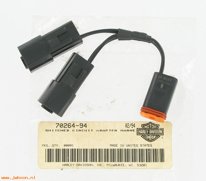   70264-94 (70264-94): Switched circuit adapter harness - NOS - FLHT, FLHR, FLTR