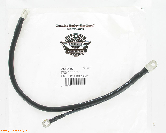   70267-07 (70267-07): Battery cable - negative to engine - NOS - Touring 2007