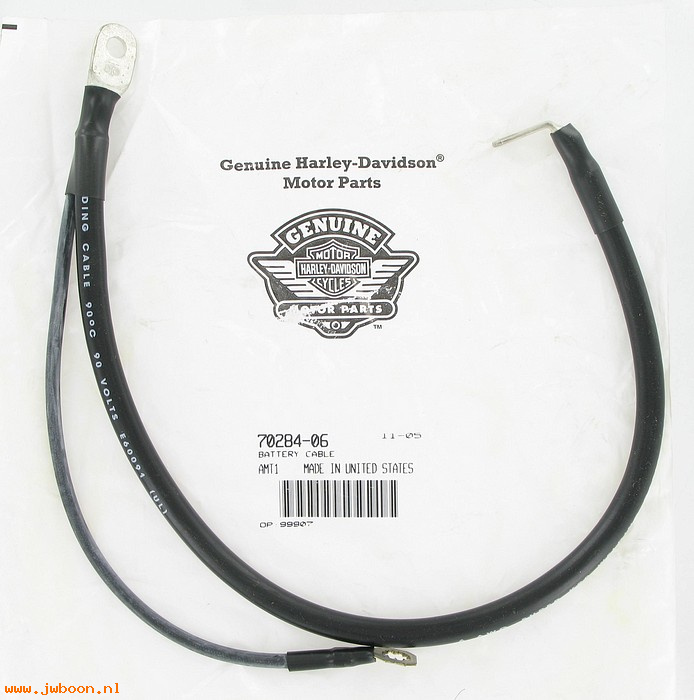   70284-06 (70284-06): Battery cable - negative to engine - NOS - FXD, Dyna 06-08