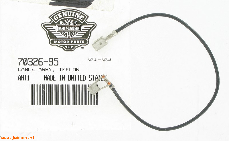   70326-95 (70326-95): Cable assy - teflon,  fuel send - ground - NOS - Touring 95-99