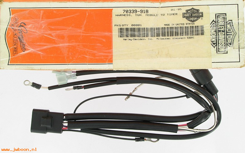  70339-91B (70339-91B): Harness - ignition module to timer - NOS - FXDB-S, FXDL, FXDWG