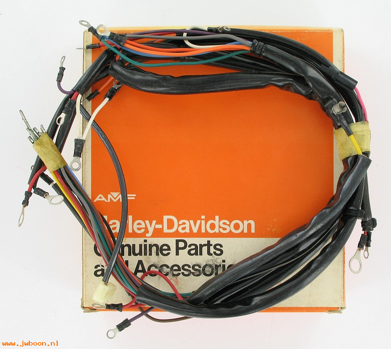   70343-75 (70343-75): Main wiring harness, electric start - NOS - FXE 1975, Super Glide