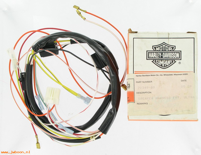   70349-89 (70349-89): Wiring harness - radio speaker - NOS - FLHTC-Ultra 89-92