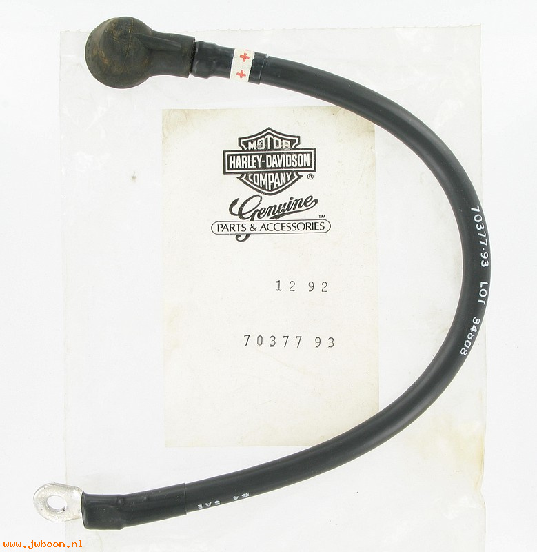   70377-93 (70377-93): Battery cable, positive - NOS - Touring models 93-96