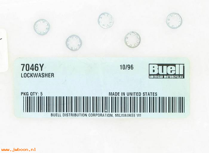       7046Y (    7046Y): Lockwasher, no.10 - internal tooth - NOS - Buell 95-95