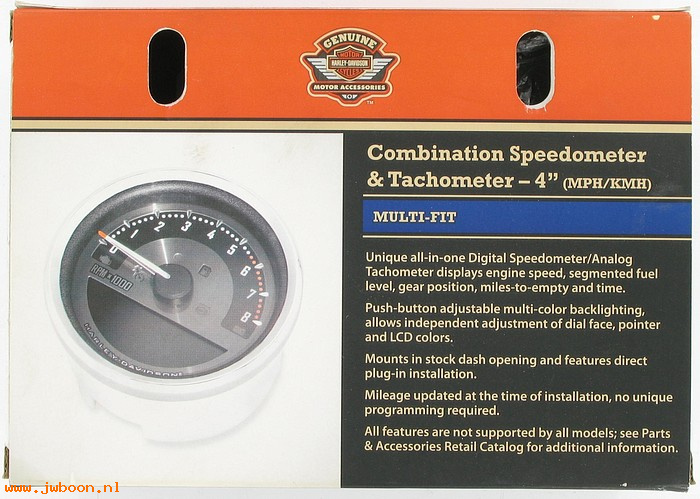   70900100 (70900100): Combination 4" speedometer-tacho - MPH/KPH - NOS - FXD,Dyna