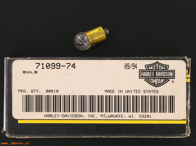   71099-74 (71099-74): Bulb - instrument panel / fuel gauge - NOS - FLH's, FLT's, FX's