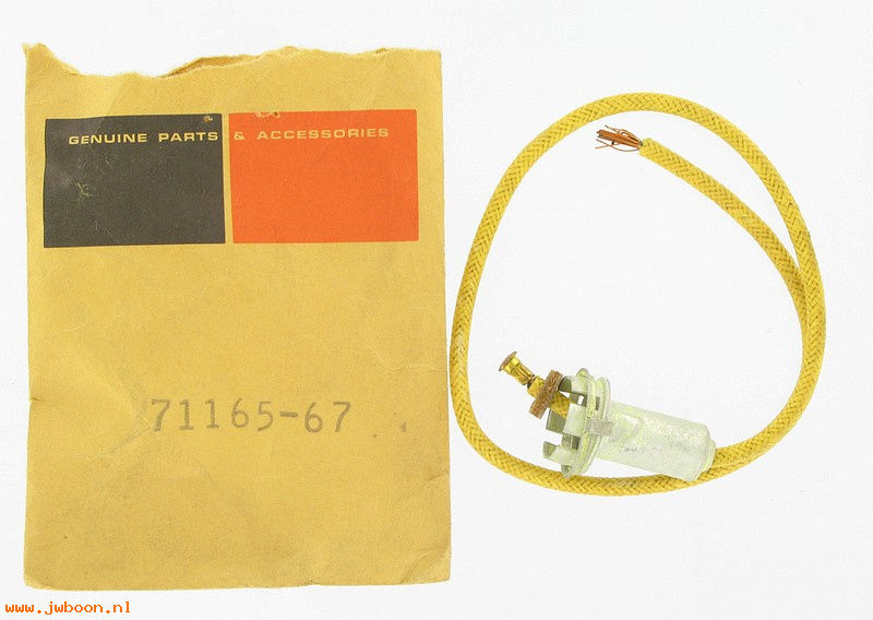   71165-67 (71165-67): Socket & wire-lamp, fork mounted - NOS - Aermacchi Sprint H 65-68