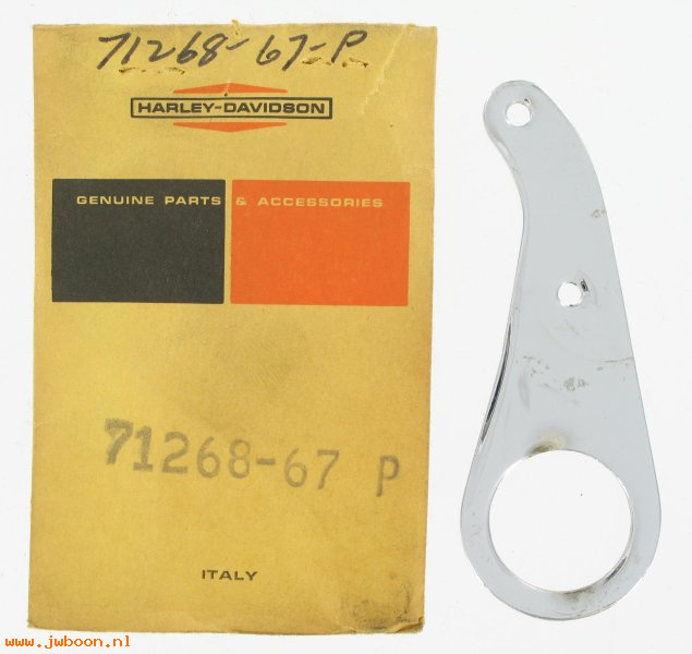   71268-67P (71268-67P): Bracket, instrument panel to fork -NOS- Aermacchi Sprint SS 67-71