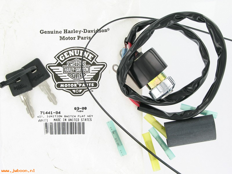   71441-94 (71441-94): Kit, ignition switch - flat key - NOS - FXR 1994.Sportster XL 94-