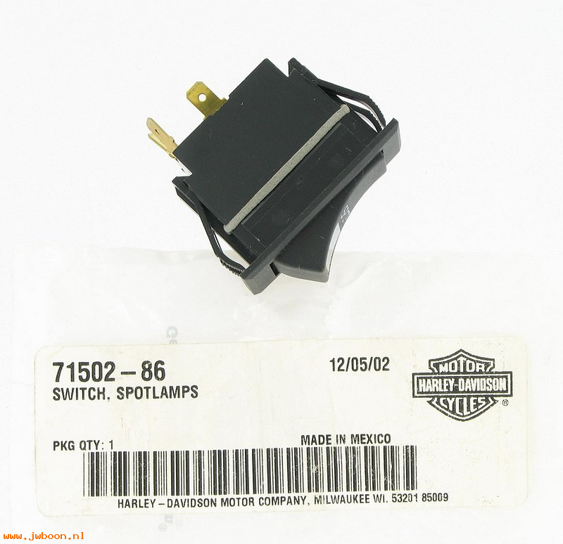   71502-86 (71502-86): Switch, spotlamps - NOS - FLHT/C 86-88, Electra Glide Classic