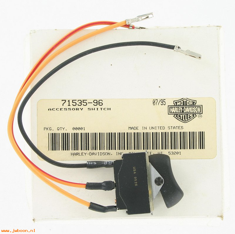   71535-96 (71535-96): Accessory switch - NOS - Touring. Electra Glide, FLHT 96-