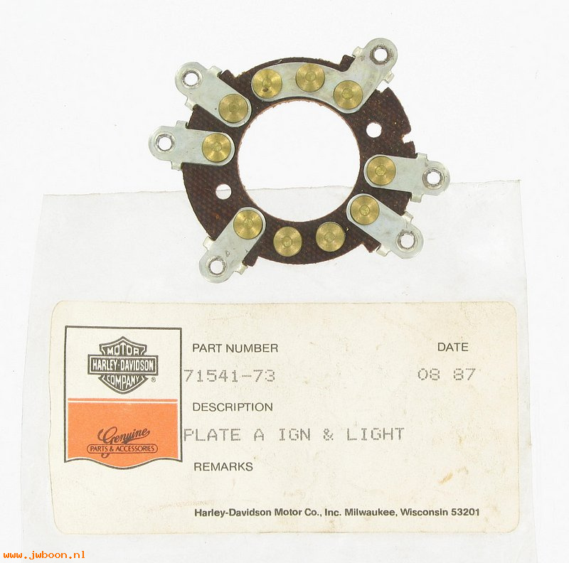   71541-73 (71541-73): Plate, switch mounting - 6 point - NOS - FL 73-84. FXWG 80-84