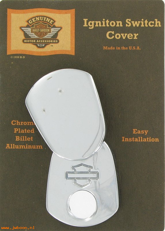   71664-99 (71664-99): Fork lock cover - Bar & Shield - NOS - FLT, FLHT 84-92