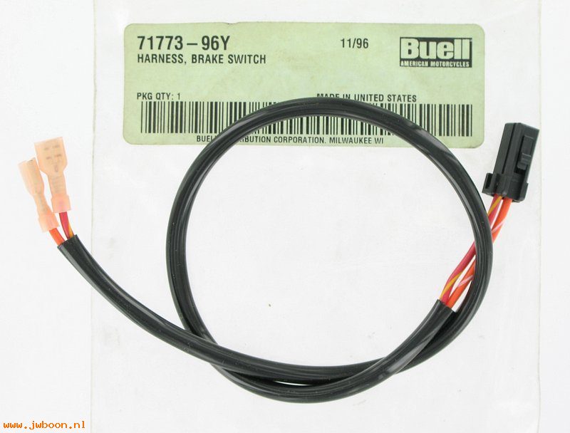  71773-96Y (71773-96Y): Harness - brake switch - NOS - Buell M2, S1, S3 96-99
