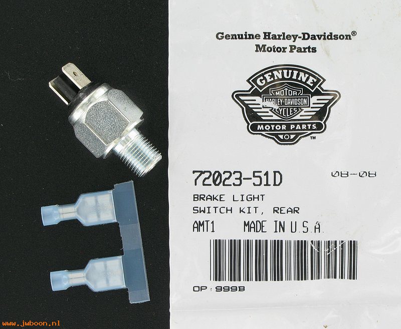   72023-51D (72023-51D): Brake light switch kit - rear - NOS - V-rod. XL's