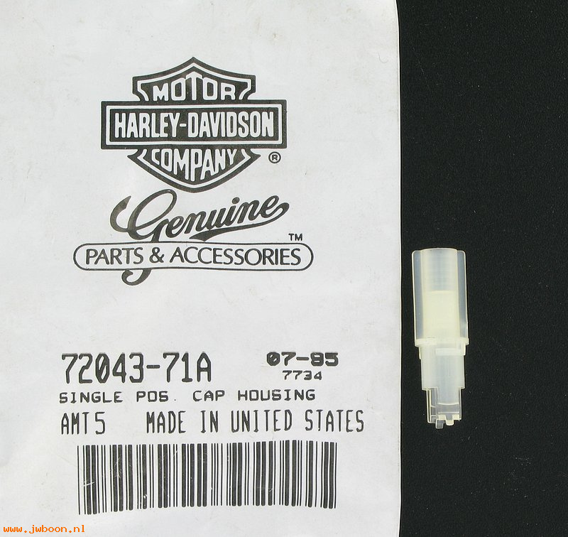   72043-71A (72043-71A): Connector, single pin - NOS - Touring. Dyna. Softail