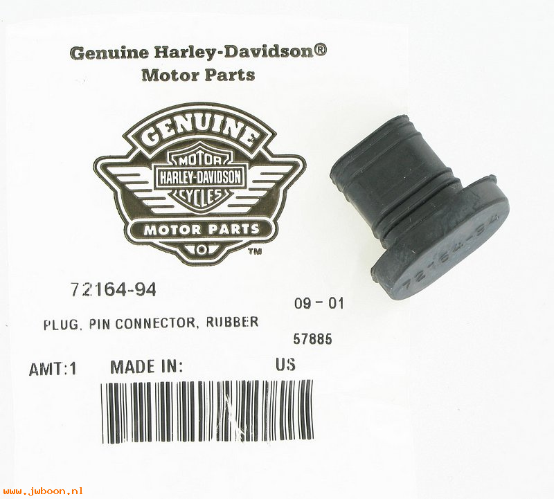  72164-94 (72164-94): Plug, pin connector - rubber - NOS - Buell