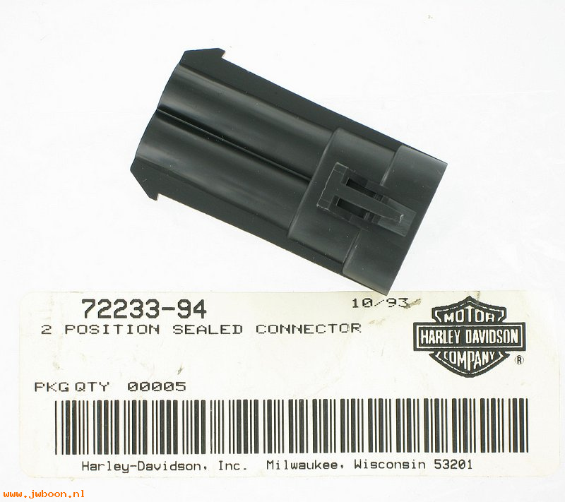  72233-94 (72233-94): 2-Position sealed connector - NOS - FLHTCU 95-96. XL 04-06