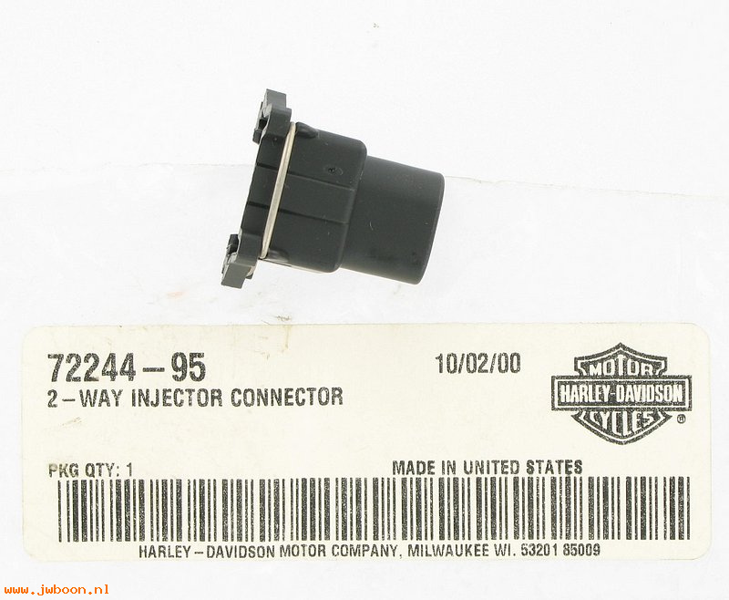   72244-95 (72244-95): Injector connector,  2-way - NOS - VRSCA/D/R. FLHTCU-I 1995