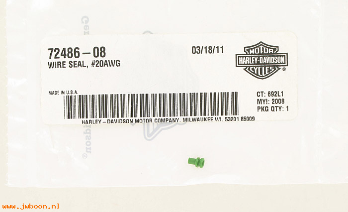   72486-08 (72486-08): Wire seal, 20 gauge - NOS - XL's