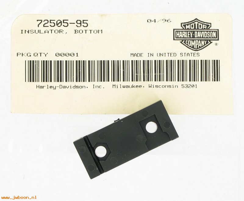  72505-95 (72505-95): Terminal block / Insulator, bottom - NOS - FLHTCUI 1995