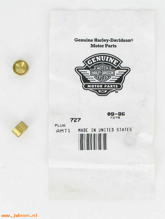        727 (     727): Plug, crankcase - NOS - Sportster. Buell S2/S3, S1/X1 '95-'99