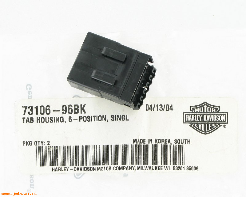   73106-96BK (73106-96BK): Pin housing, 6-way - NOS - VRSCA/D/R