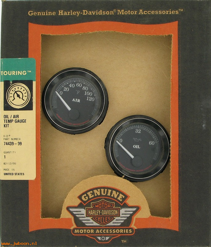   74439-99 (74439-99): Oil pressure & air temperature gauge kit - NOS - FLHT 1999