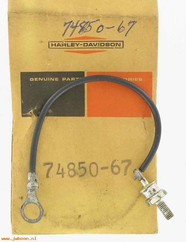   74850-67 (74850-67): Diode with wire - solenoid terminal - NOS - Golf car