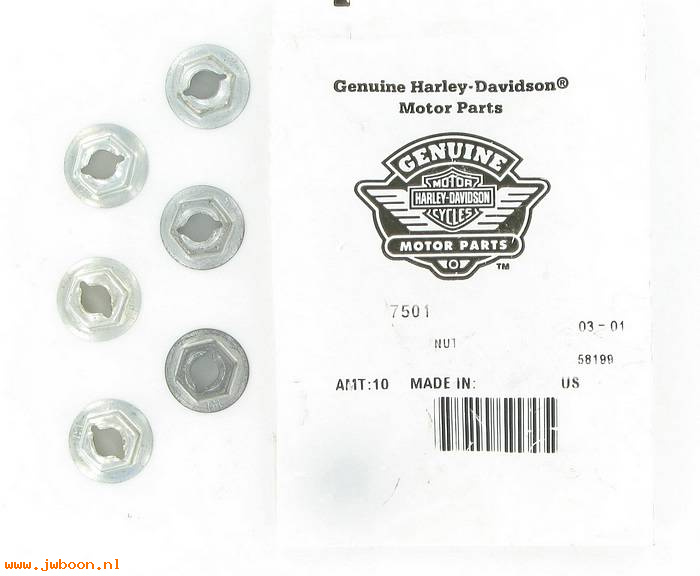      7501 (    7501 / 22009): Speed nut, for 1/4" stud - taillight - NOS - Big Twins. XL. SX,SS