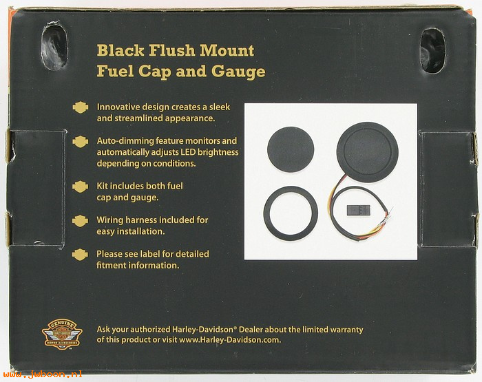   75014-06A (75014-06A): Fuel cap & gauge kit, flush mount - NOS - Softail 04-06