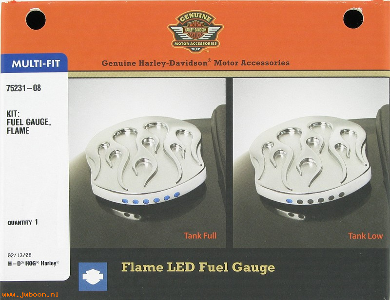   75231-08 (75231-08): LED fuel gauge - flames - NOS - FLHR 08-    FXD 09-