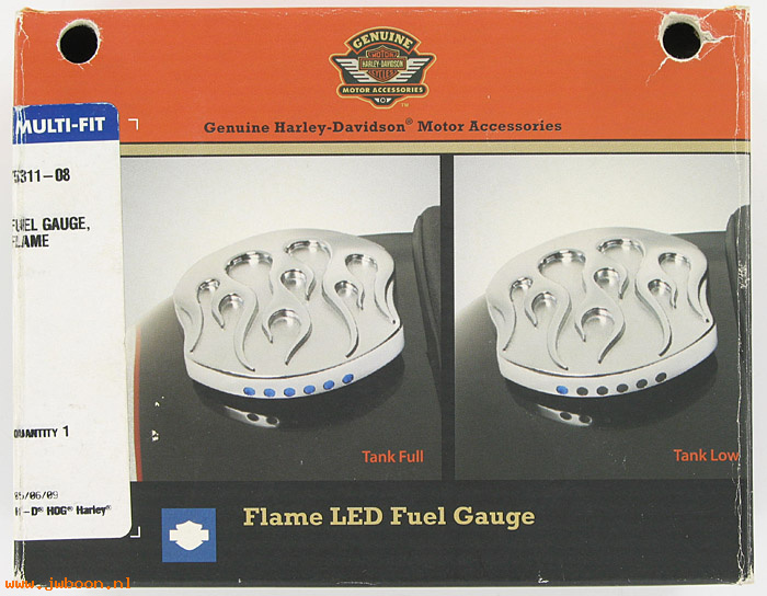   75311-08 (75311-08): LED fuel gauge - flames - NOS - FXDB, FXDL, FXD35, FXDWG 04-08